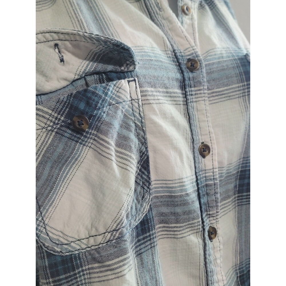 Carhartt XXL size 20 button front hoodie top tunic plaid pockets longsleeve - Picture 8 of 14